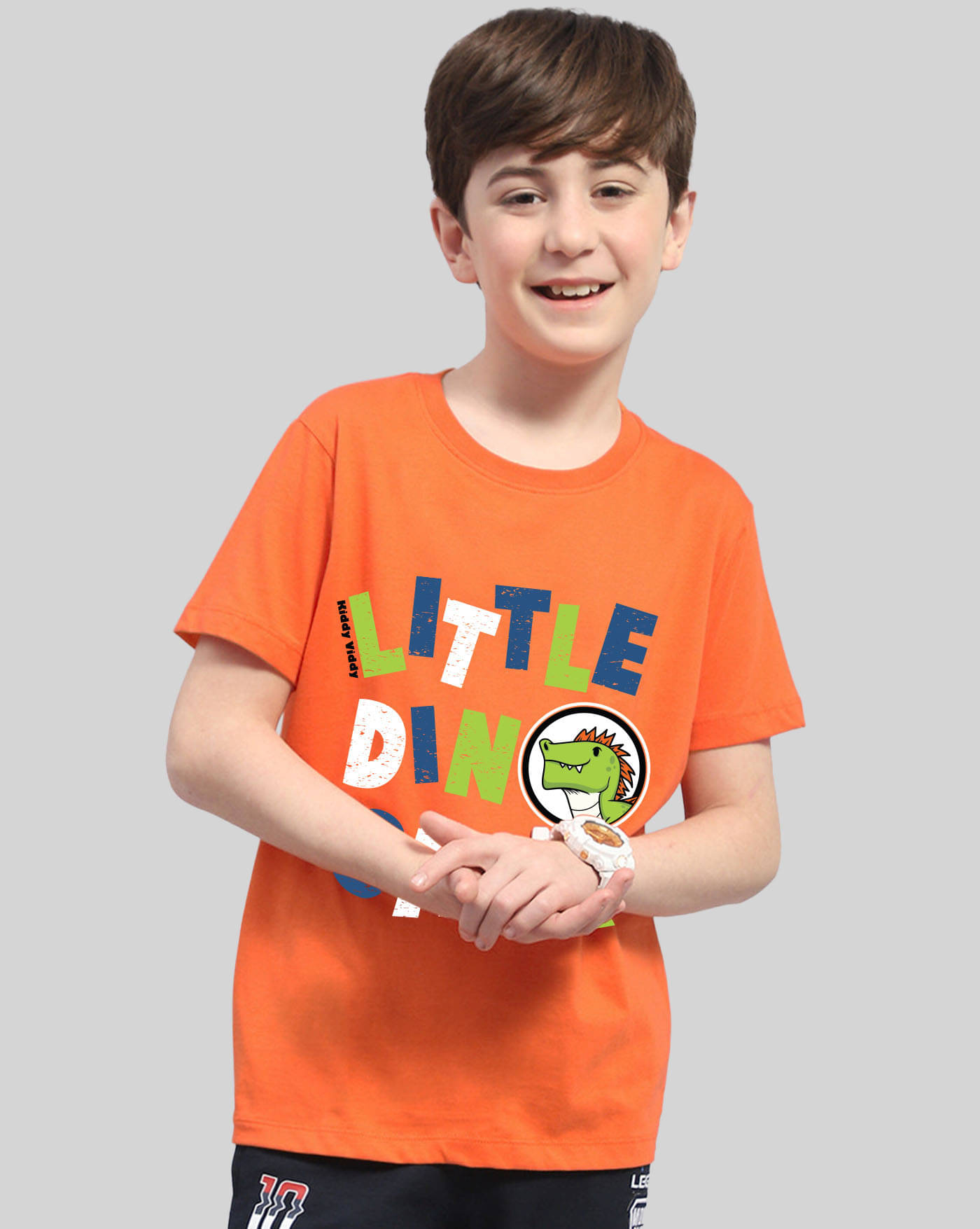     			ENITOR Pack of 1 Boys Cotton Blend T-Shirt ( Orange )
