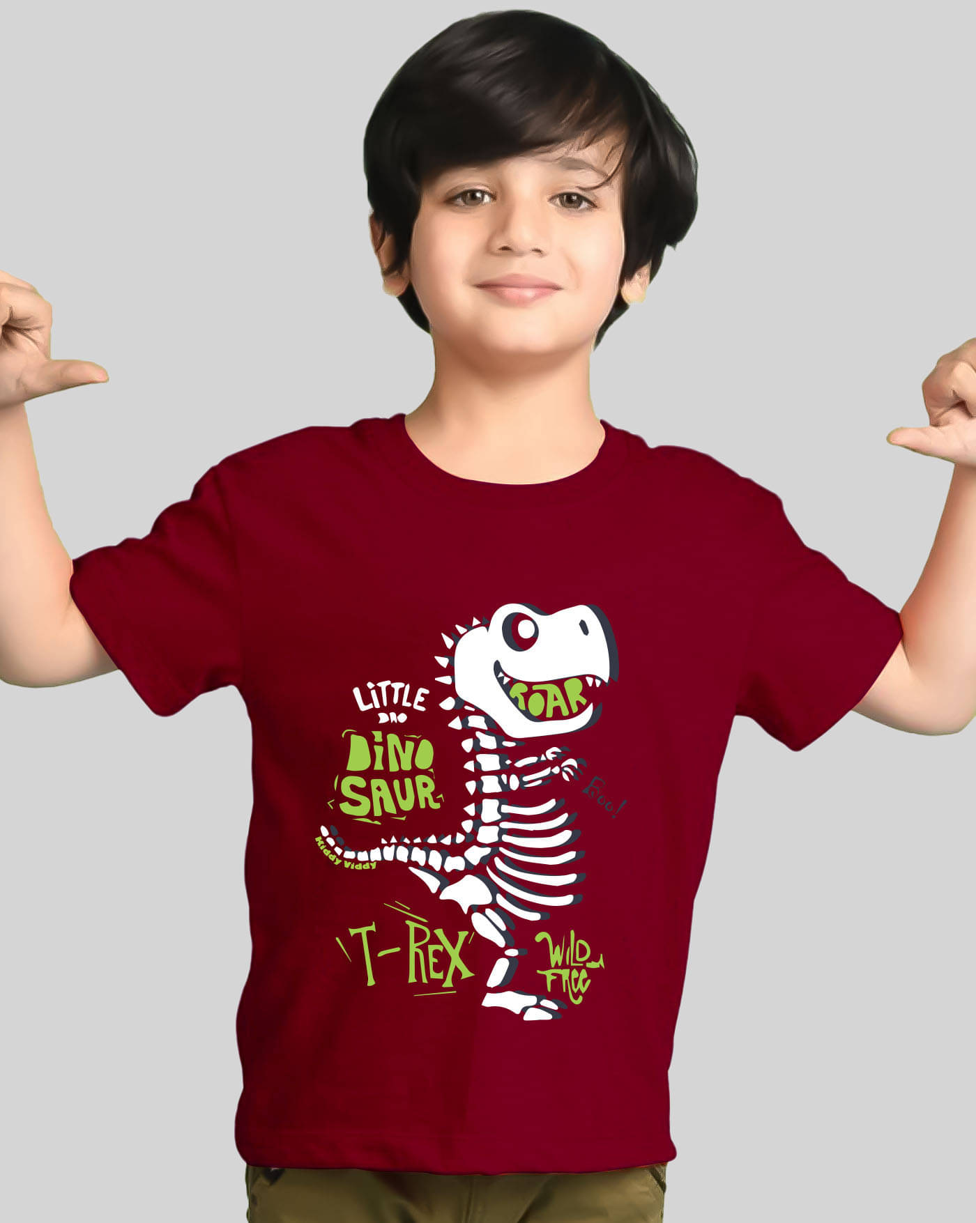     			ENITOR Pack of 1 Boys Cotton Blend T-Shirt ( Maroon )