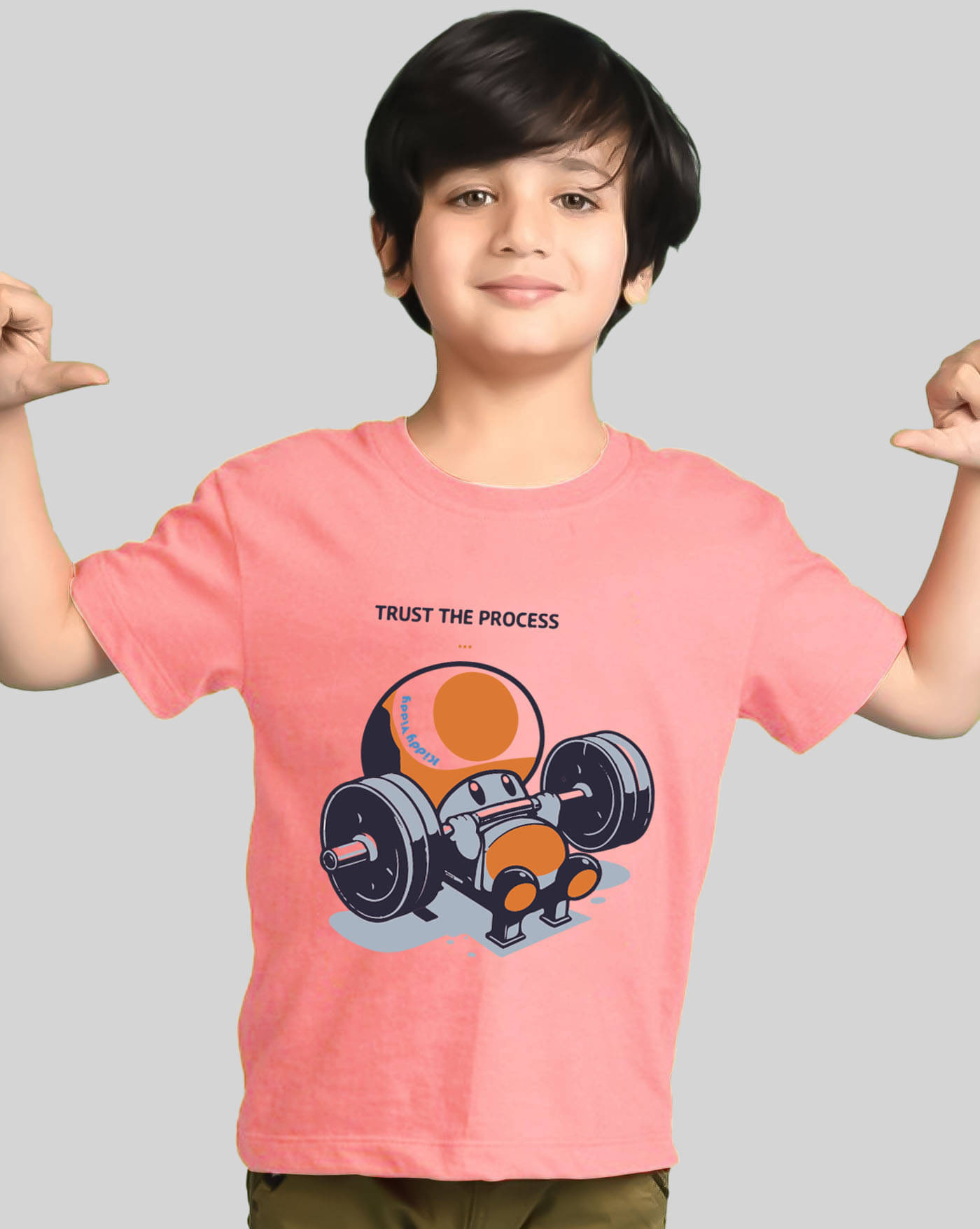     			ENITOR Pack of 1 Boys Cotton Blend T-Shirt ( Peach )