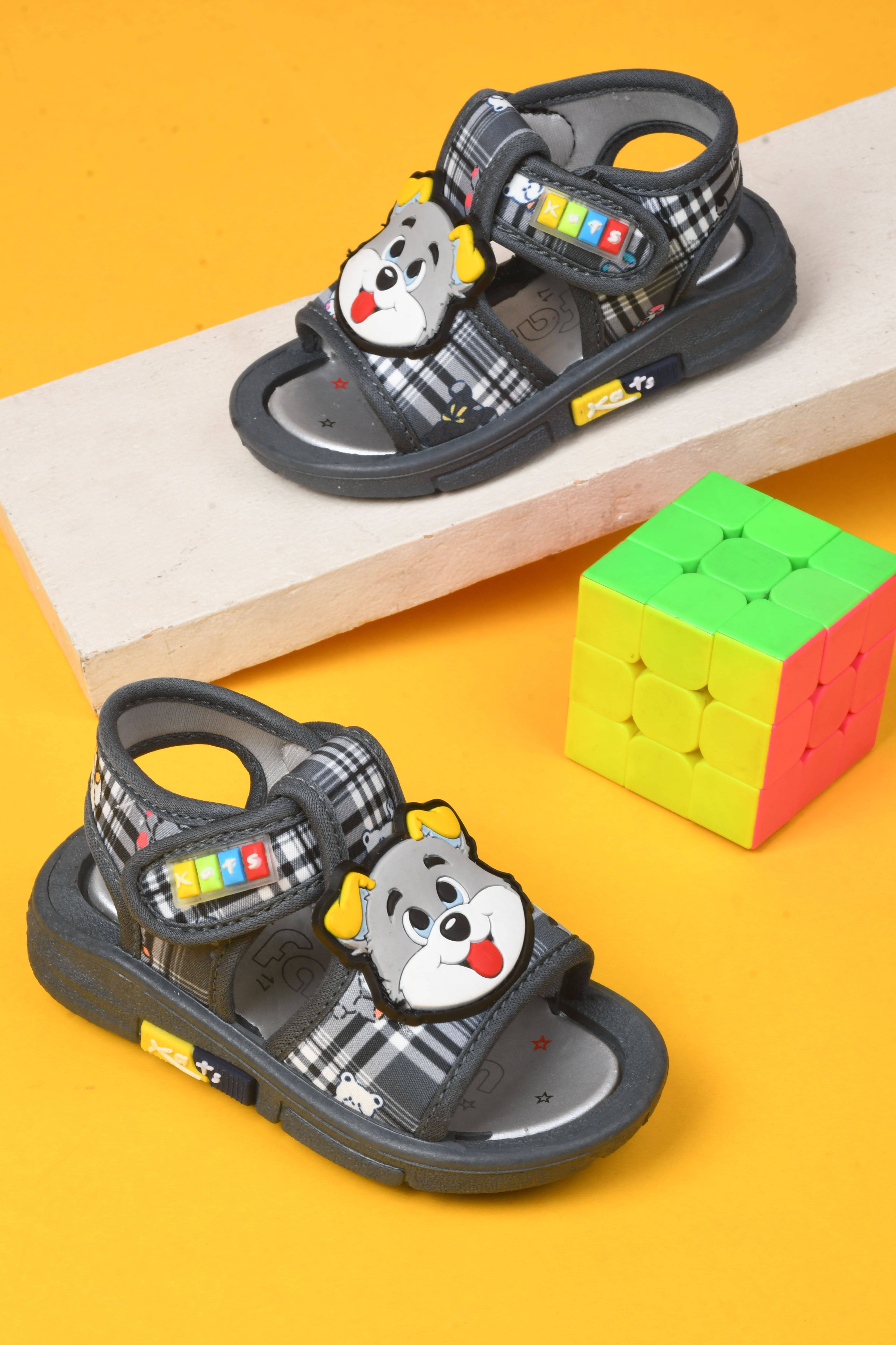     			KATS infant Chu Chu Sound Musical Sandal- Grey