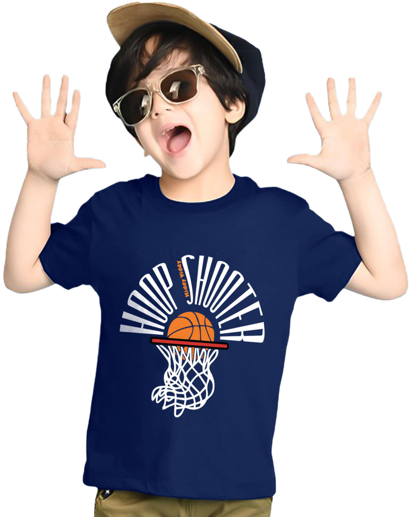     			KIDDY VIDDY Pack of 1 Boys Cotton Blend T-Shirt ( Navy Blue )