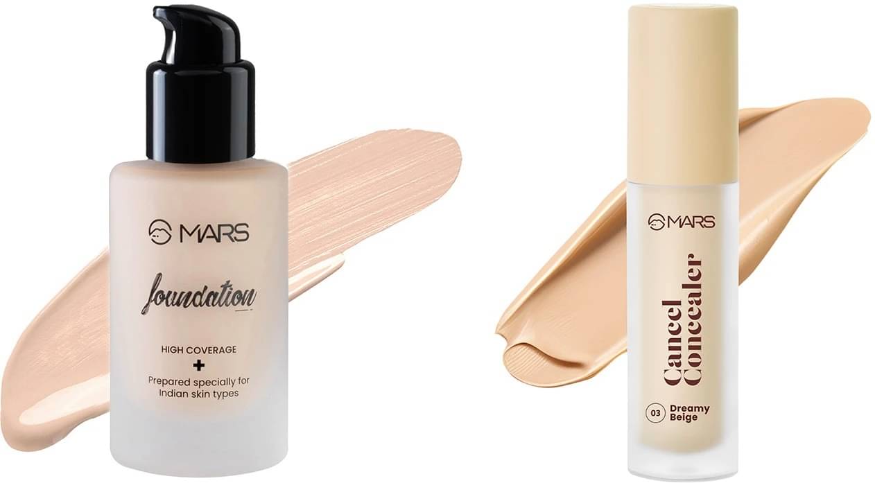 MARS High Coverage Liquid Foundation and Cancel Concealer for Face Makeup Foundation (03-DREAMY BEIGE,SHADE-03, 46 ml) MARS High Coverage Liquid Foundation and Cancel Concealer for Face Makeup Foundation (03-DREAMY BEIGE,SHADE-03, 46 ml)