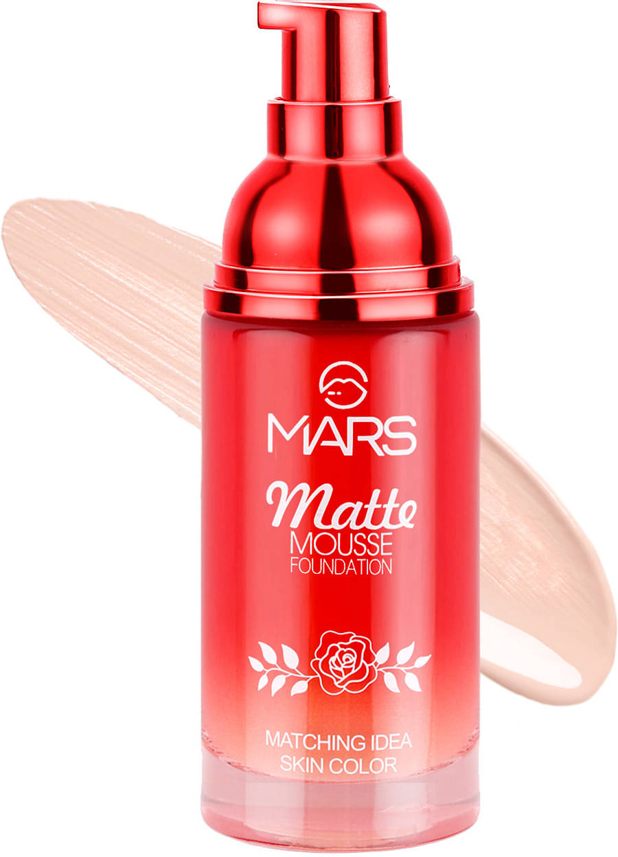     			MARS Hydrating Matte Mousse Foundation |Lightweight & Seamlessly Blendable Foundation (Beige-102, 60 ml)