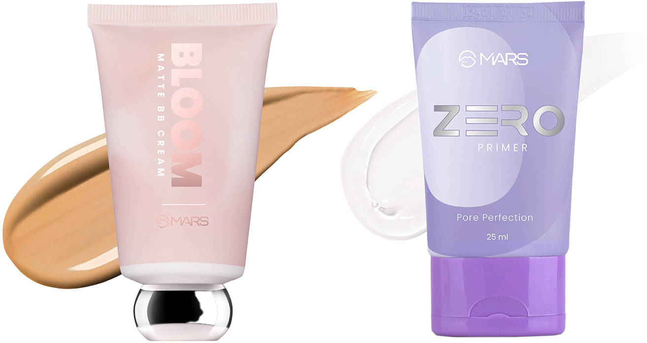 MARS Blooming Dewy BB Cream Foundation and Zero Pore Perfection Primer Foundation (BISCUIT, transparent, 65 ml) MARS Blooming Dewy BB Cream Foundation and Zero Pore Perfection Primer Foundation (BISCUIT, transparent, 65 ml)