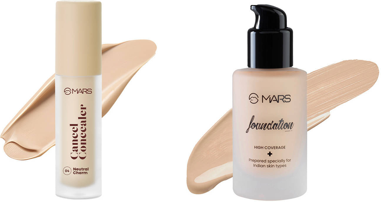     			MARS Cancel Concealer for Face Makeup and High Coverage Liquid Foundation (04-NEUTRAL CHARM,SHADE-04, 46 ml)