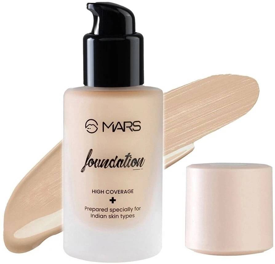     			MARS SPF50 PA++++ High Coverage Liquid | Blemish Free & Blendable Makeup Foundation (Shade-06, 40 ml)