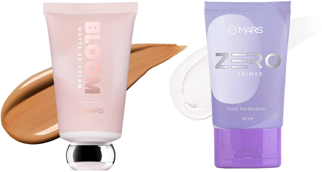     			MARS Blooming Dewy BB Cream Foundation and Zero Pore Perfection Primer Foundation (TOFFEE, transparent, 65 ml)