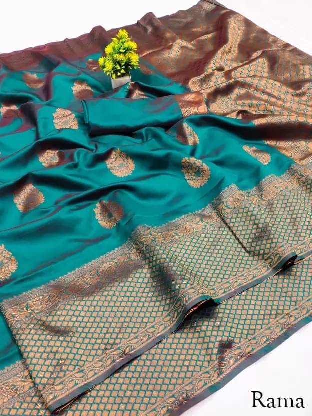 Today Deal Silk Self Design Saree With Unstitched Blouse Piece ( Blue ) Today Deal Silk Self Design Saree With Unstitched Blouse Piece ( Blue )