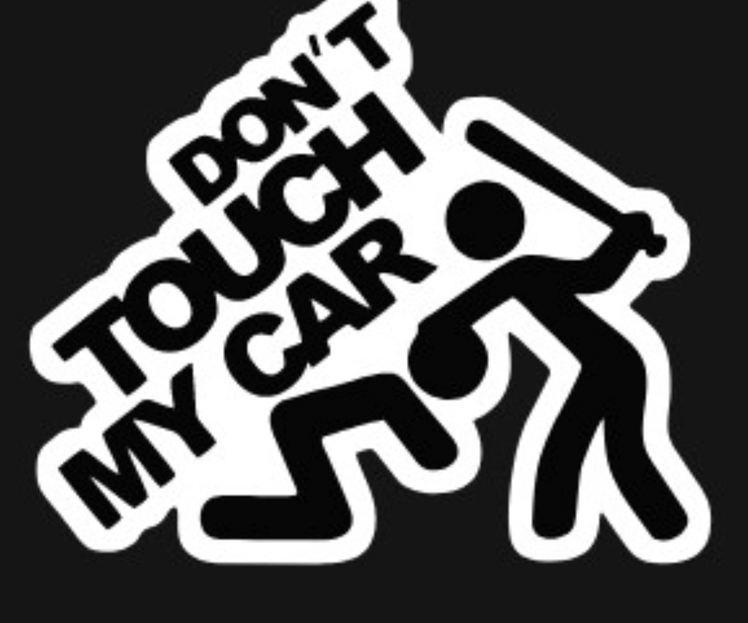 USTAAD Art Radium/Viny Dont Touch My Car Sticker for Wall Decor / Bike / Car (Size L 6.8 inch x W 6 inch) (Colour - As Image) (Pack of 2) USTAAD Art Radium/Viny Dont Touch My Car Sticker for Wall Decor / Bike / Car (Size L 6.8 inch x W 6 inch) (Colour - As Image) (Pack of 2)