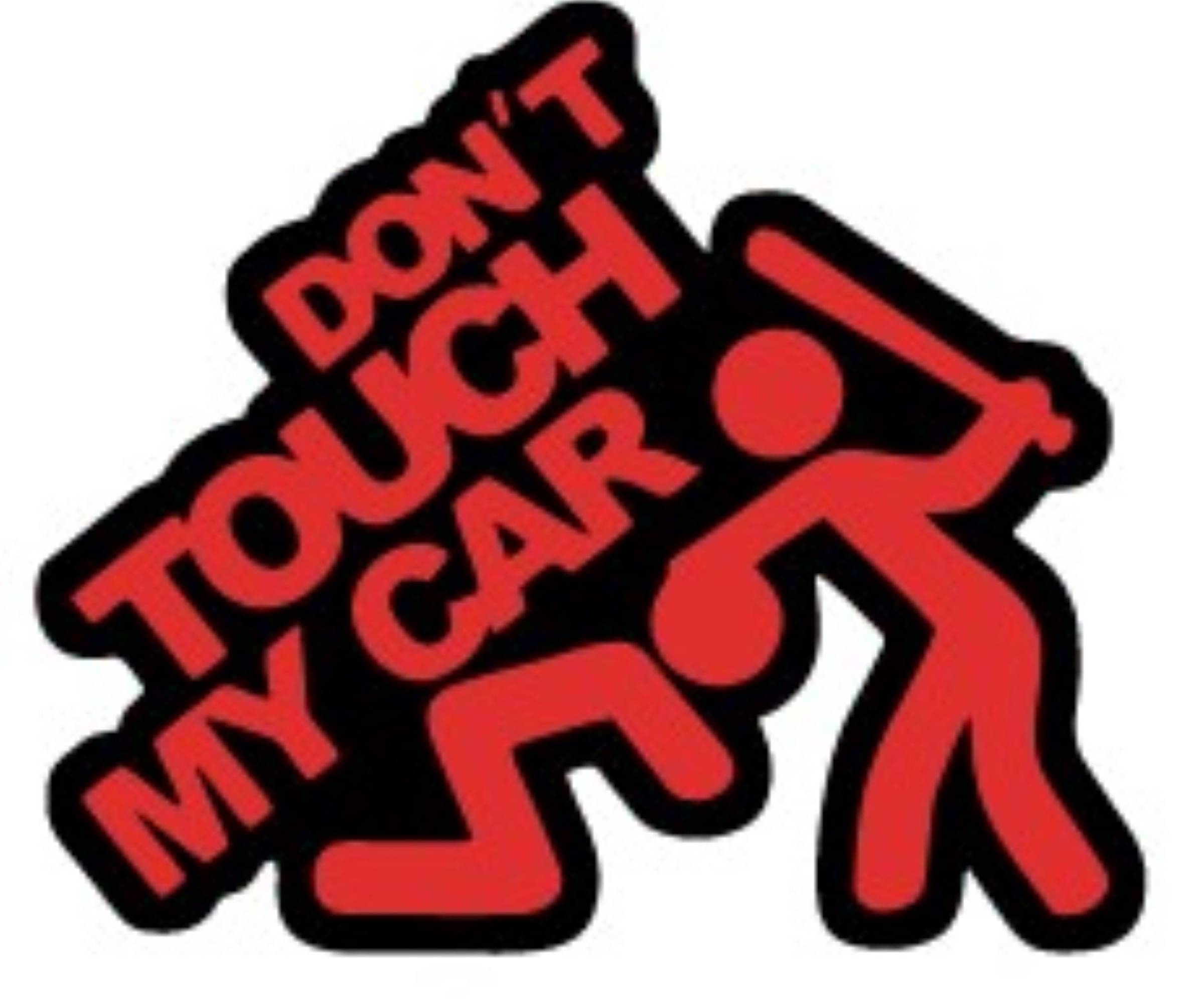 USTAAD Art Radium/Viny Dont Touch My Car Sticker for Wall Decor / Bike / Car (Size L 6.8 inch x W 6 inch) (Colour - As Image) (Pack of 2) USTAAD Art Radium/Viny Dont Touch My Car Sticker for Wall Decor / Bike / Car (Size L 6.8 inch x W 6 inch) (Colour - As Image) (Pack of 2)