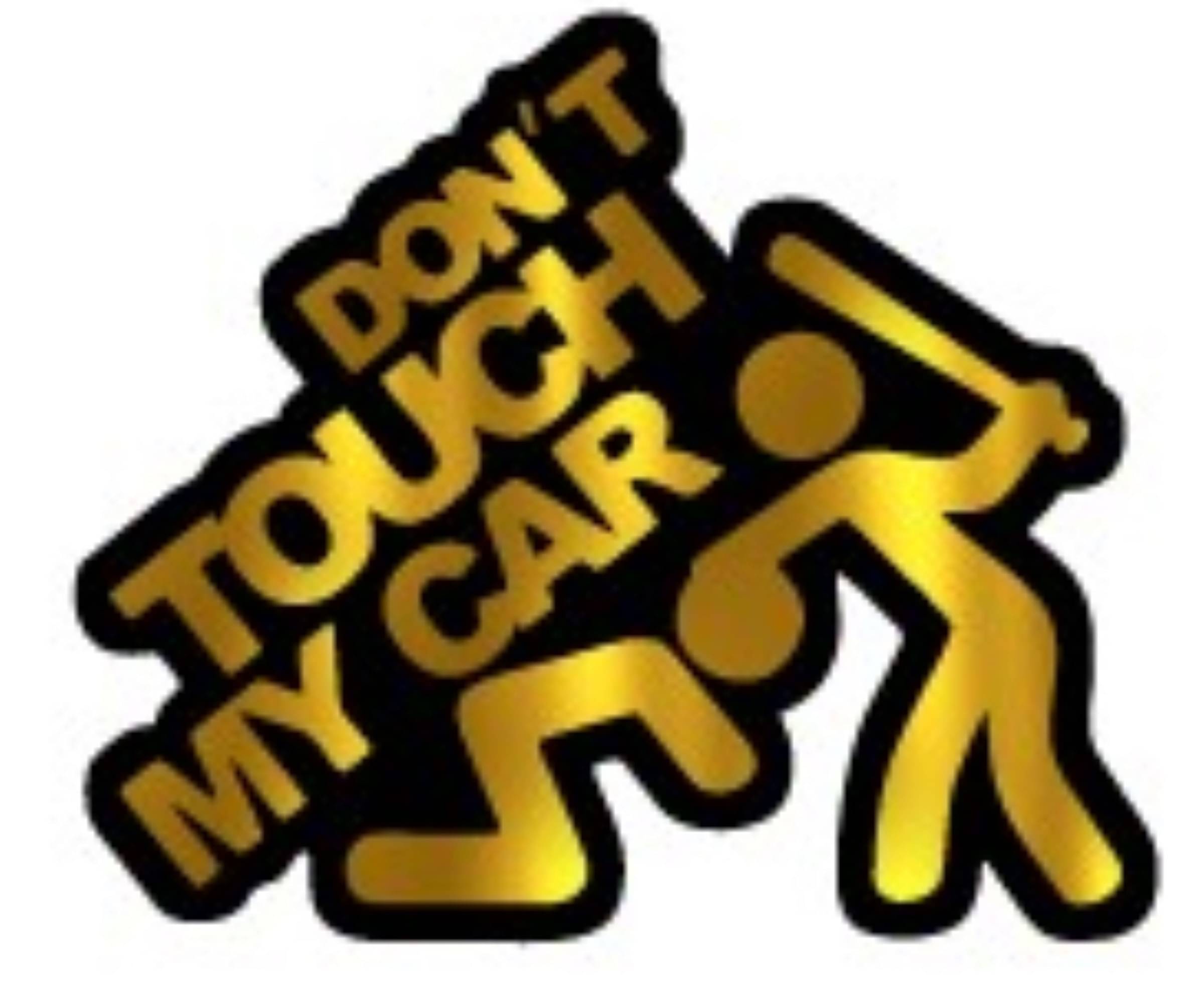 USTAAD Art Radium/Viny Dont Touch My Car Sticker for Wall Decor / Bike / Car (Size L 6.8 inch x W 6 inch) (Colour - As Image) (Pack of 1) USTAAD Art Radium/Viny Dont Touch My Car Sticker for Wall Decor / Bike / Car (Size L 6.8 inch x W 6 inch) (Colour - As Image) (Pack of 1)