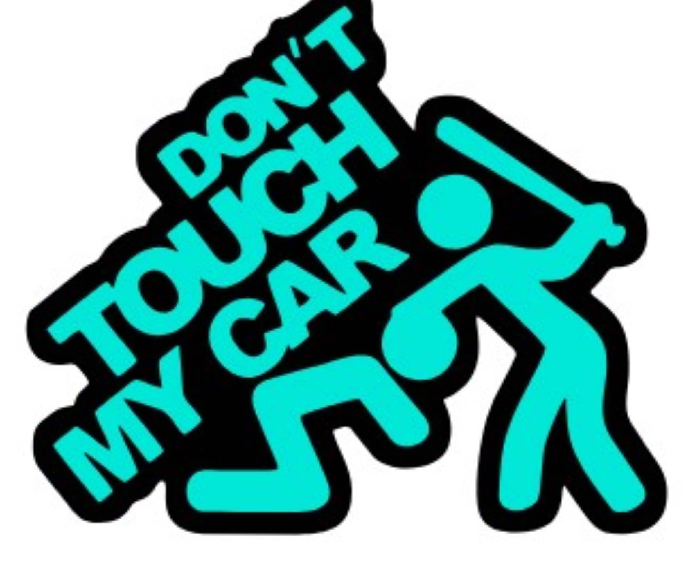 USTAAD Art Radium/Viny Dont Touch My Car Sticker for Wall Decor / Bike / Car (Size L 6.8 inch x W 6 inch) (Colour - As Image) (Pack of 1) USTAAD Art Radium/Viny Dont Touch My Car Sticker for Wall Decor / Bike / Car (Size L 6.8 inch x W 6 inch) (Colour - As Image) (Pack of 1)