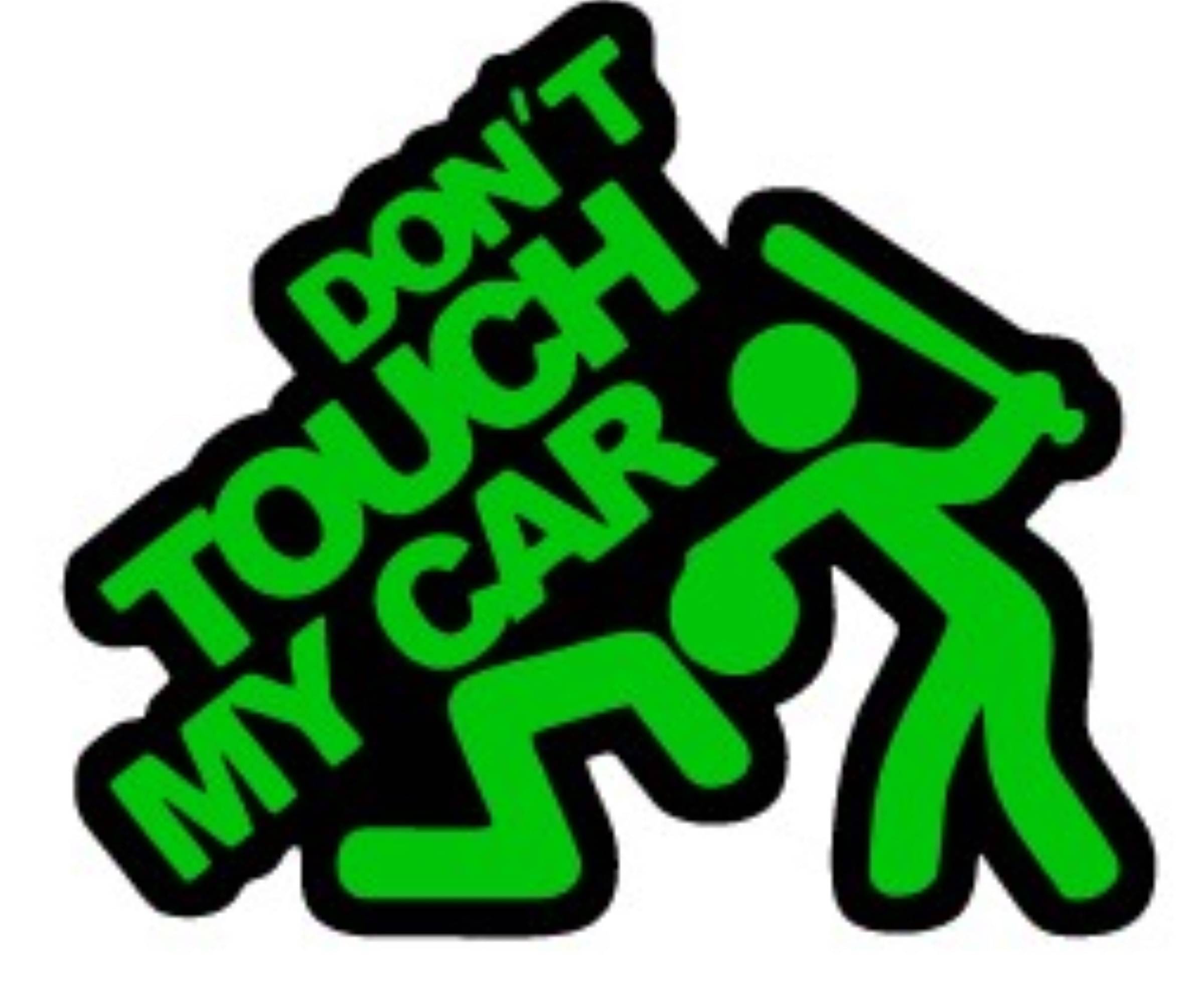 USTAAD Art Radium/Viny Dont Touch My Car Sticker for Wall Decor / Bike / Car (Size L 6.8 inch x W 6 inch) (Colour - As Image) (Pack of 2) USTAAD Art Radium/Viny Dont Touch My Car Sticker for Wall Decor / Bike / Car (Size L 6.8 inch x W 6 inch) (Colour - As Image) (Pack of 2)