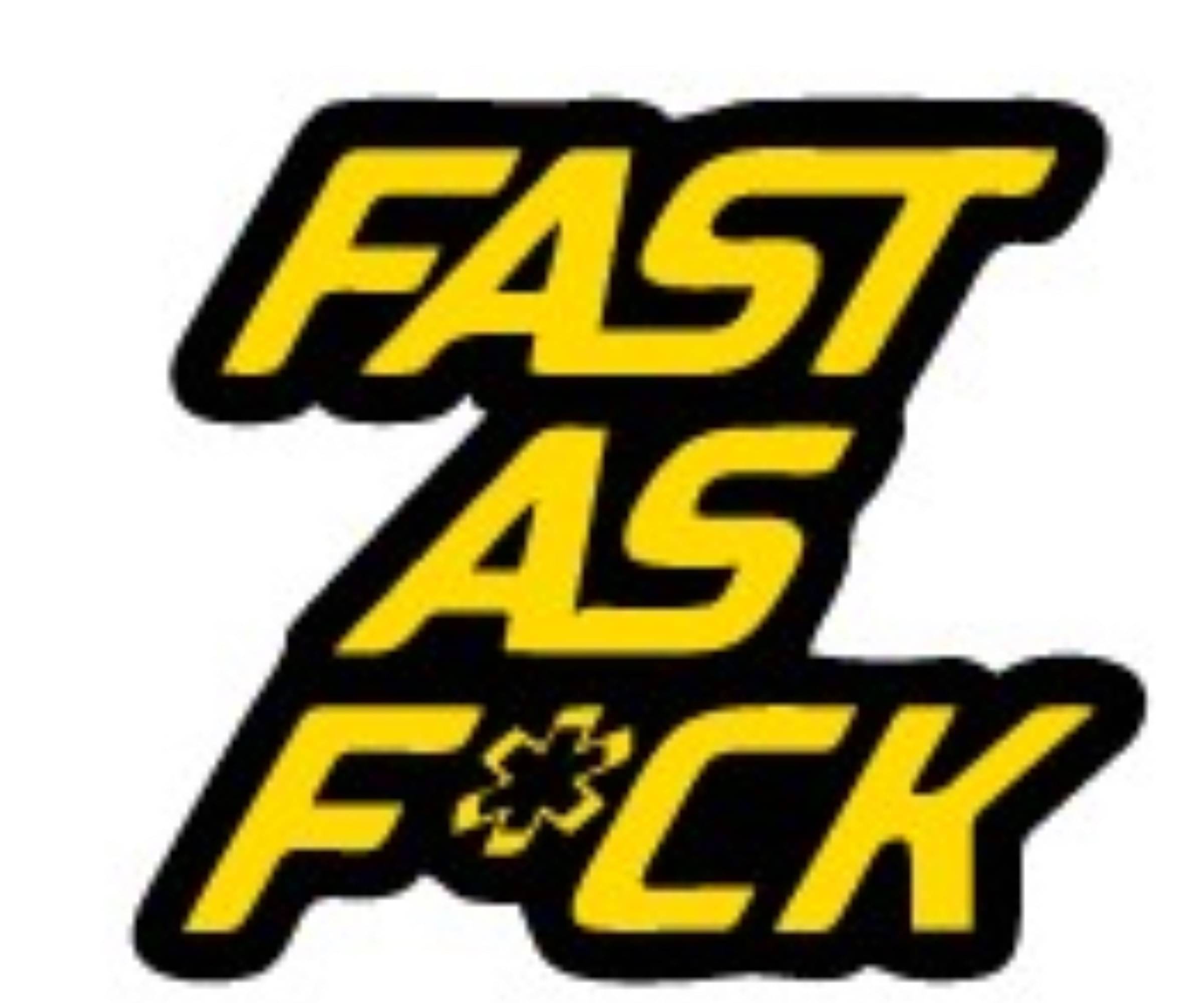     			USTAAD Art Radium/Viny Fast as F*ck   Sticker for Wall Decor / Bike / Car (Size L 6 inch x W 5.3 inch) (Colour - As Image)  (Pack of 2)