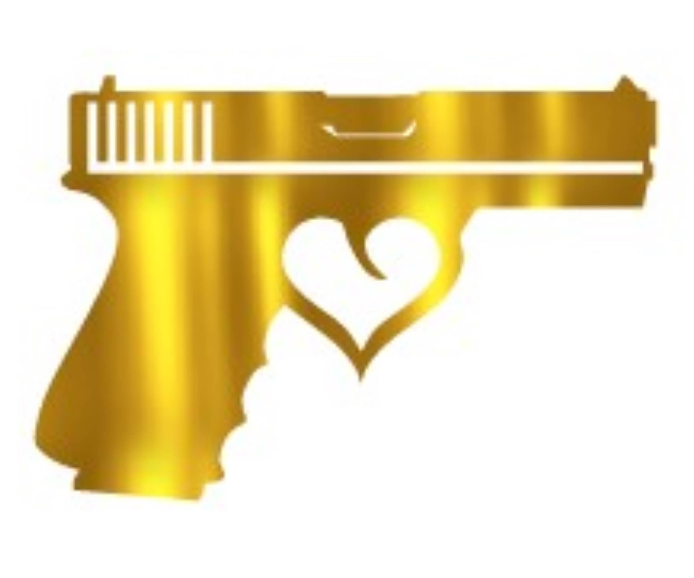     			USTAAD Art Radium/Viny Gun   Sticker for Wall Decor / Bike / Car (Size L 7 inch x W 4.7 inch) (Colour - As Image)  (Pack of 1)