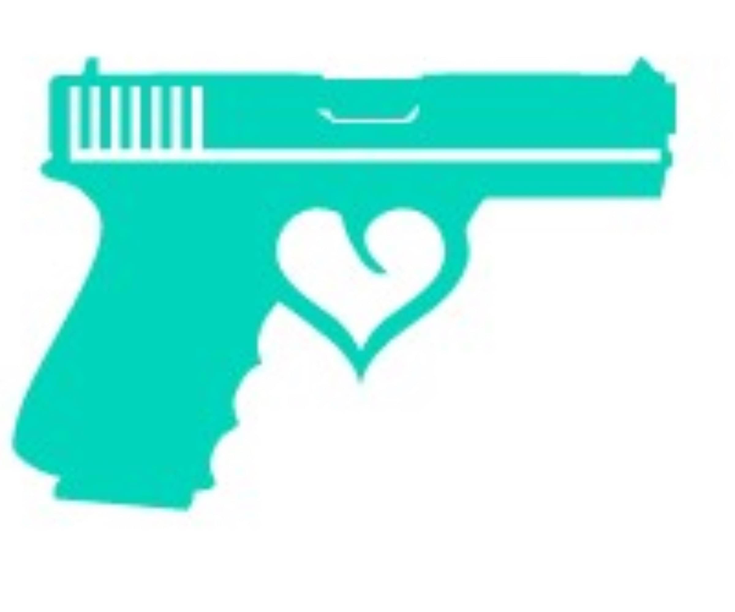     			USTAAD Art Radium/Viny Gun   Sticker for Wall Decor / Bike / Car (Size L 7 inch x W 4.7 inch) (Colour - As Image)  (Pack of 2)