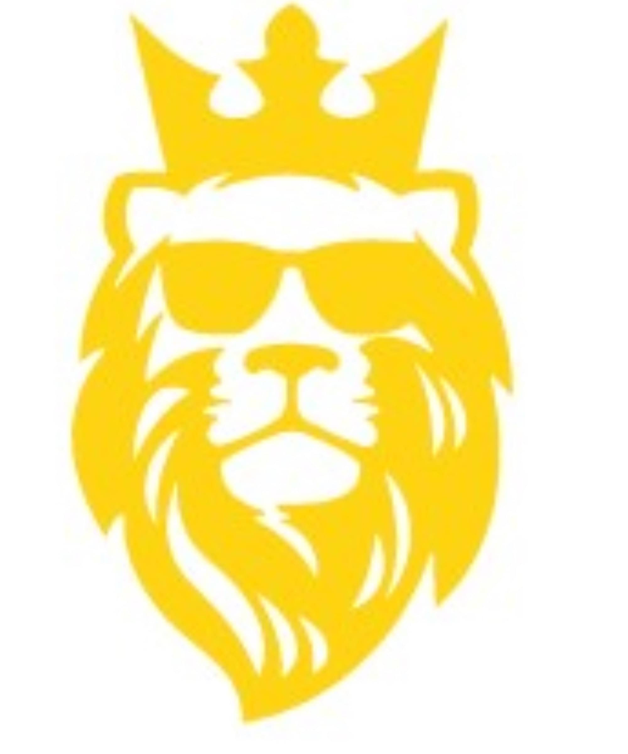     			USTAAD Art Radium/Viny Stylish Lion Name  Sticker for Wall Decor / Bike / Car (Size L 6.4 inch x W 4 inch) (Colour - As Image)  (Pack of 1)