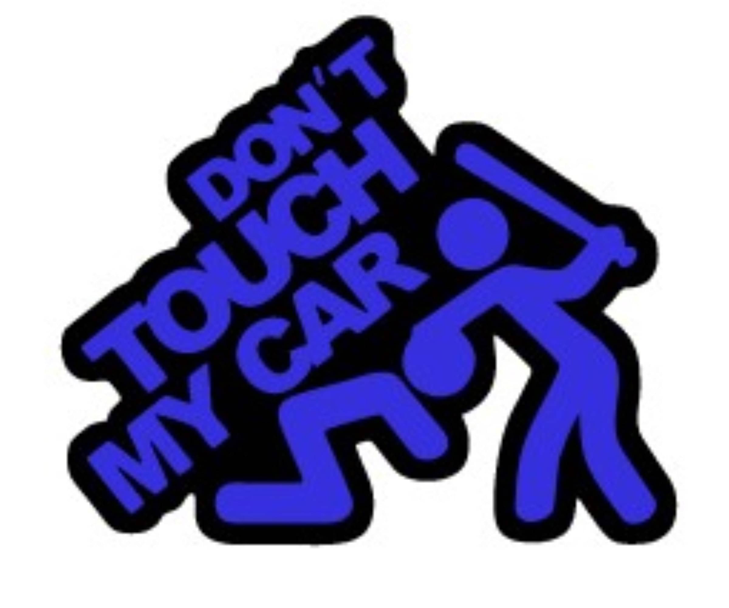 USTAAD Art Radium/Vinyl Dont Touch My Car Sticker for Wall Decor / Bike / Car (Size L 5.8 inch x W 5.1 inch) (Colour - As Image) (Pack of 2) USTAAD Art Radium/Vinyl Dont Touch My Car Sticker for Wall Decor / Bike / Car (Size L 5.8 inch x W 5.1 inch) (Colour - As Image) (Pack of 2)