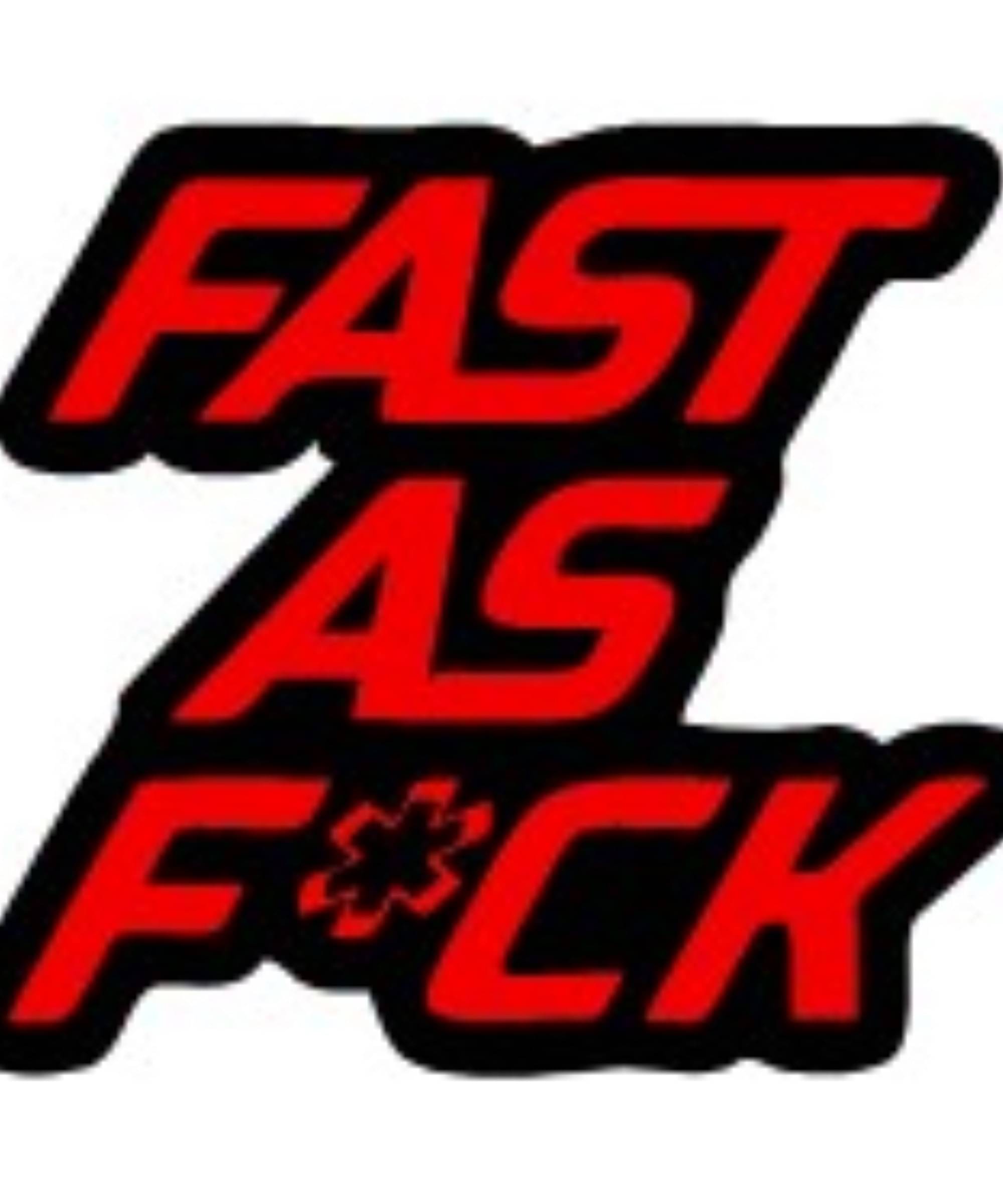     			USTAAD Art Radium/Vinyl Fast as F*ck  Sticker for Wall Decor / Bike / Car (Size L 5.5 inch x W 4.8 inch) (Colour - As Image)  (Pack of 1)