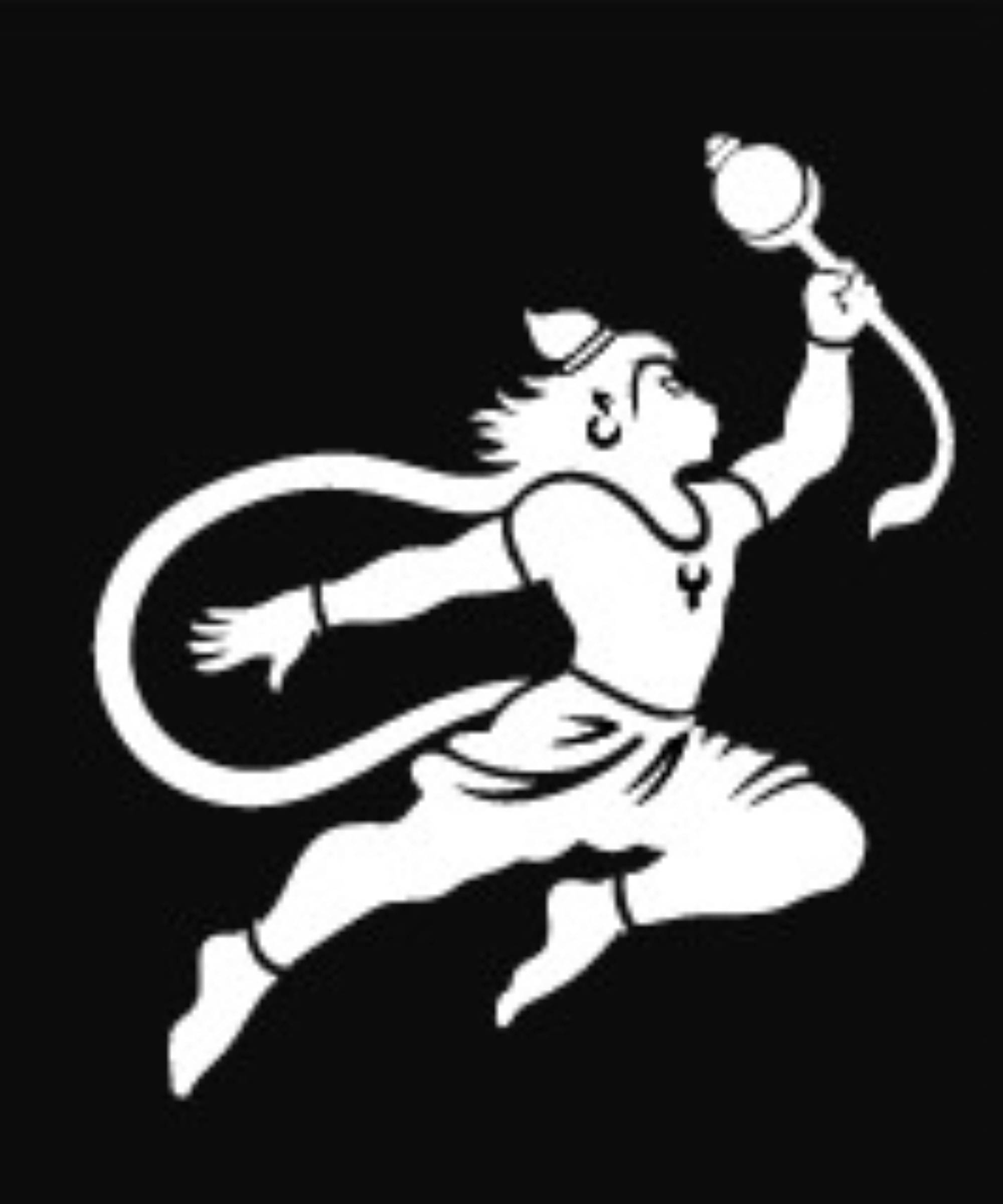     			USTAAD Art Radium/Vinyl Hanuman Ji  Sticker for Wall Decor / Bike / Car (Size L 5.8 inch x W 5.1 inch) (Colour - As Image)  (Pack of 1)