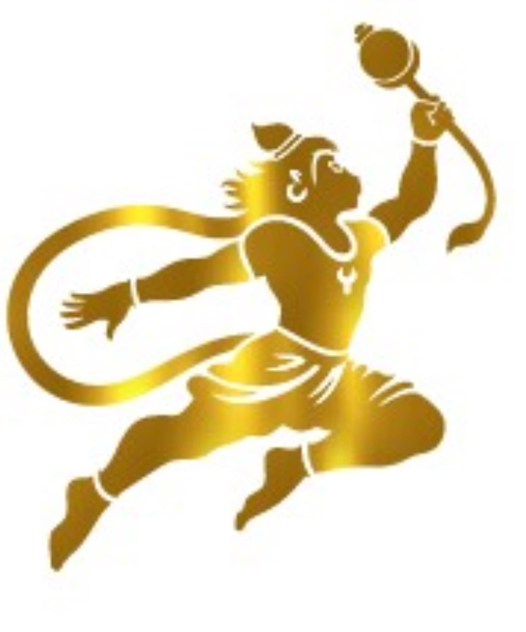     			USTAAD Art Radium/Vinyl Hanuman Ji  Sticker for Wall Decor / Bike / Car (Size L 5.8 inch x W 5.1 inch) (Colour - As Image)  (Pack of 1)