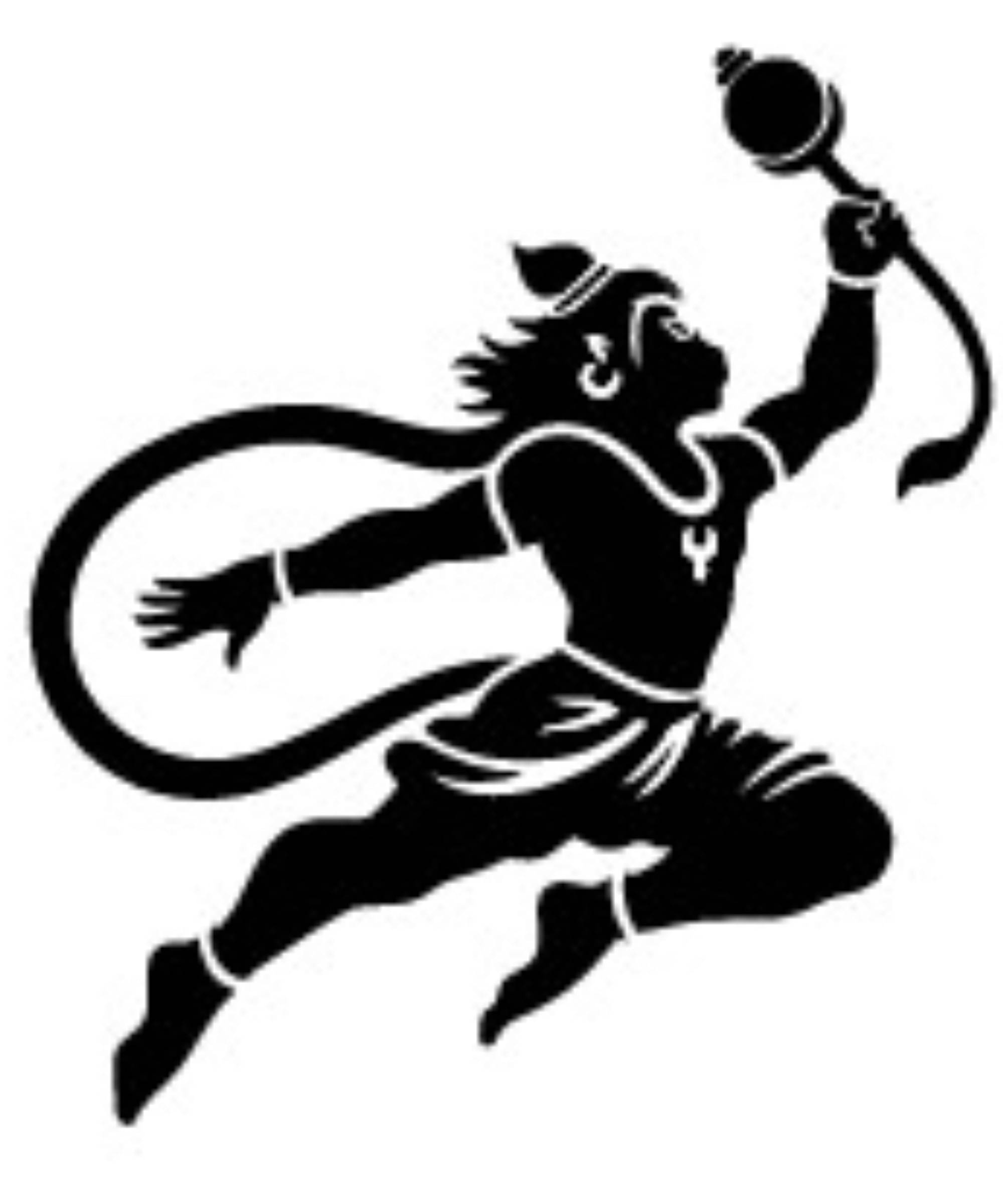     			USTAAD Art Radium/Vinyl Hanuman Ji  Sticker for Wall Decor / Bike / Car (Size L 5.8 inch x W 5.1 inch) (Colour - As Image)  (Pack of 2)