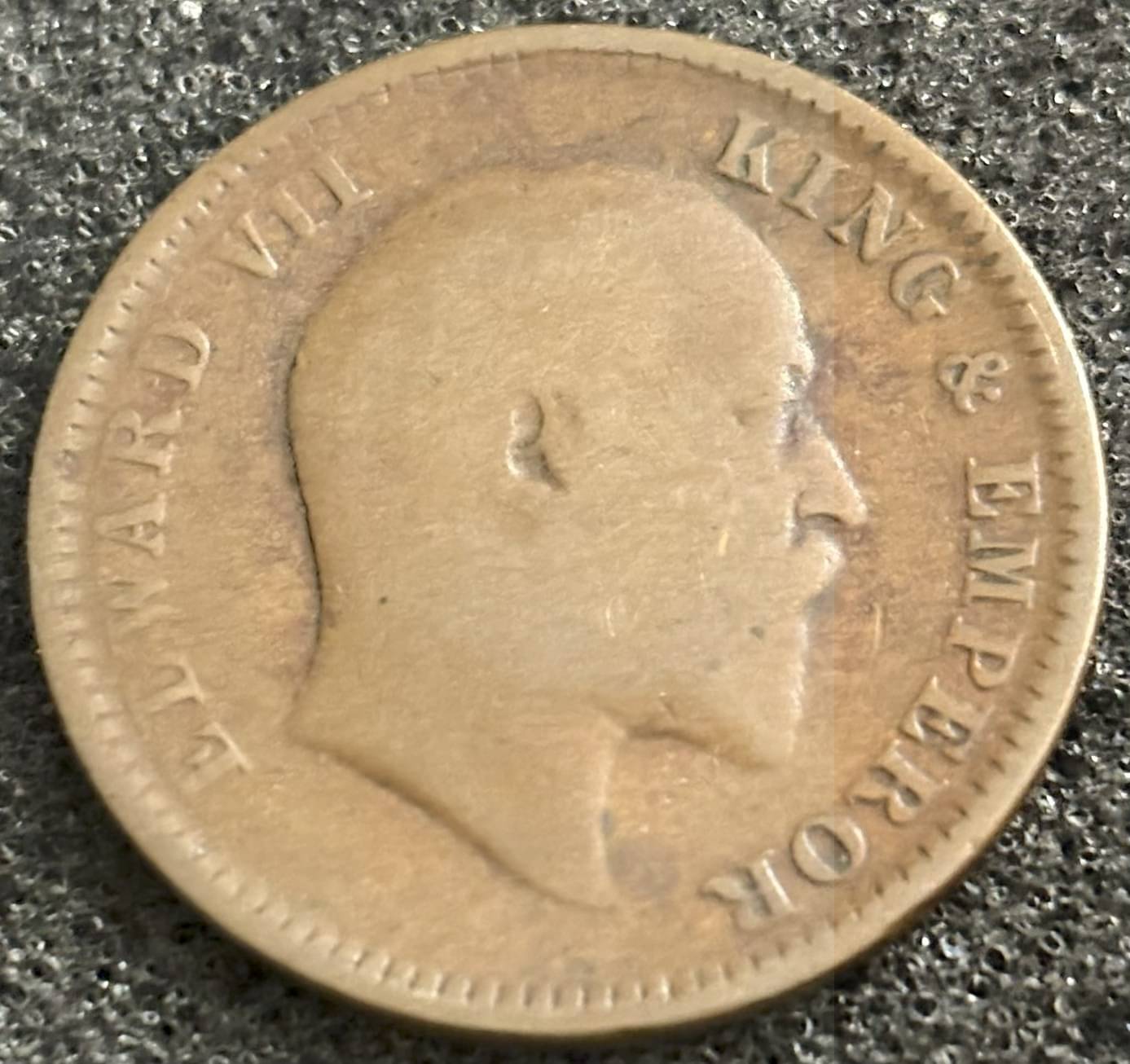 1909 Quarter Anna Key Date Edward VII X Rare British India Coin 1909 Quarter Anna Key Date Edward VII X Rare British India Coin