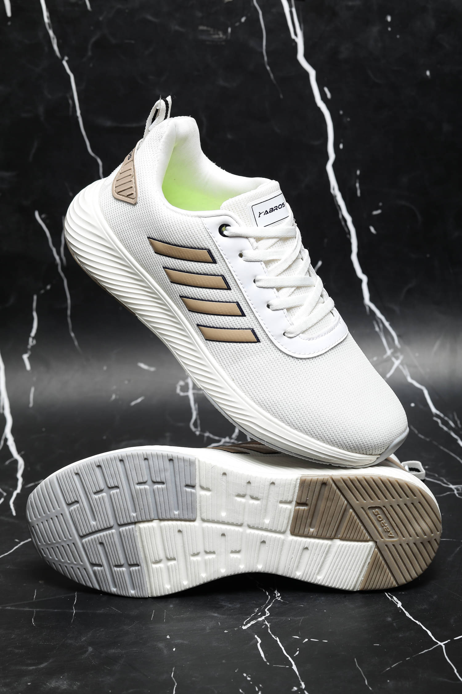 Abros PRIMEZ White Men's Sports Running Shoes Abros PRIMEZ White Men's Sports Running Shoes