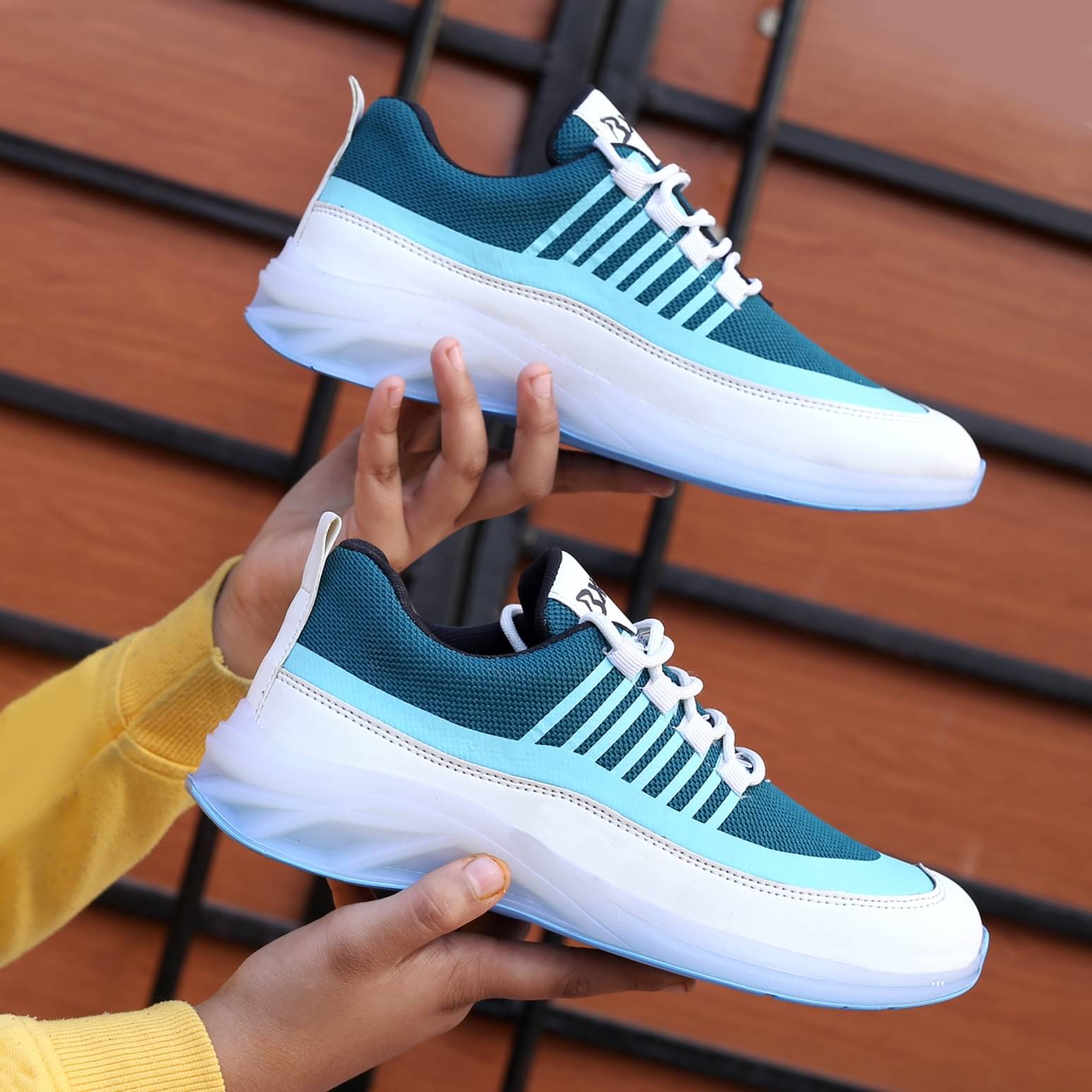     			BXXY Casual Sneaker Lace Sea Green Men's Sports Running Shoes