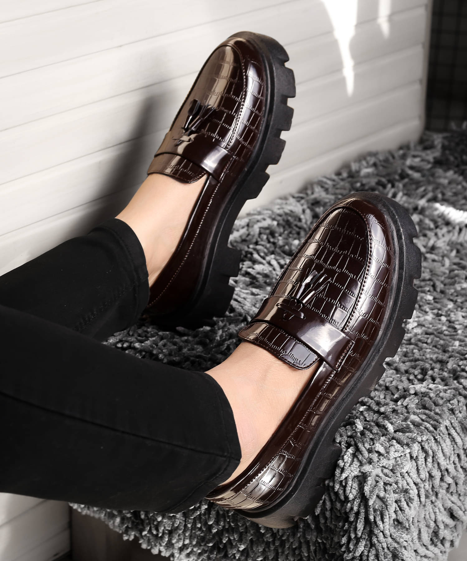     			BXXY Casual Tessel Sneaker Slip-On Brown Men's Lifestyle Shoes