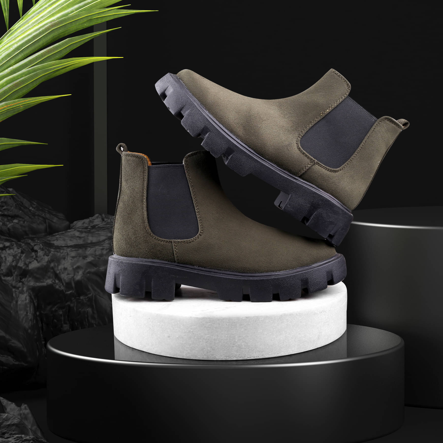     			BXXY Green Men's Chelsea Boots