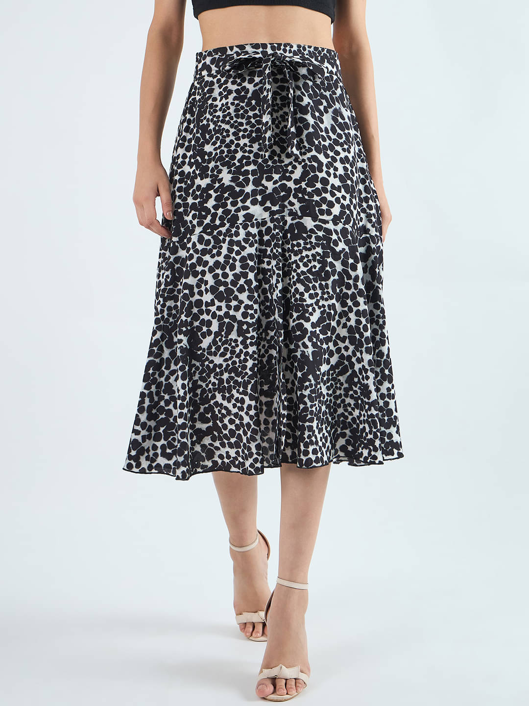 Bitterlime Black Polyester Women's A-Line Skirt ( Pack of 1 ) Bitterlime Black Polyester Women's A-Line Skirt ( Pack of 1 )