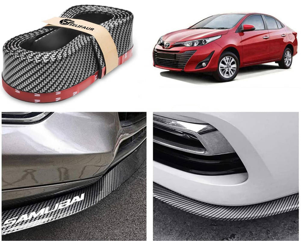 Car Front Bumper Protector Lip | Car Samurai Bumper Protector | Black Car Body Kit Bumper Lip Side Skirt Rubber Compatible For Yaris Car Front Bumper Protector Lip | Car Samurai Bumper Protector | Black Car Body Kit Bumper Lip Side Skirt Rubber Compatible For Yaris