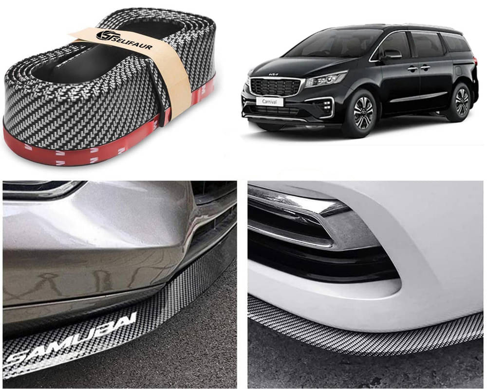 Car Front Bumper Protector Lip | Car Samurai Bumper Protector | Black Car Body Kit Bumper Lip Side Skirt Rubber Compatible For Carnival Car Front Bumper Protector Lip | Car Samurai Bumper Protector | Black Car Body Kit Bumper Lip Side Skirt Rubber Compatible For Carnival