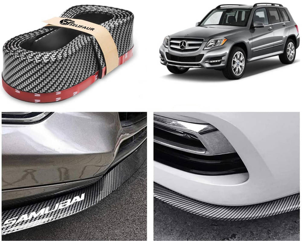 Car Front Bumper Protector Lip | Car Samurai Bumper Protector | Black Car Body Kit Bumper Lip Side Skirt Rubber Compatible For Benz GLK-Class Car Front Bumper Protector Lip | Car Samurai Bumper Protector | Black Car Body Kit Bumper Lip Side Skirt Rubber Compatible For Benz GLK-Class