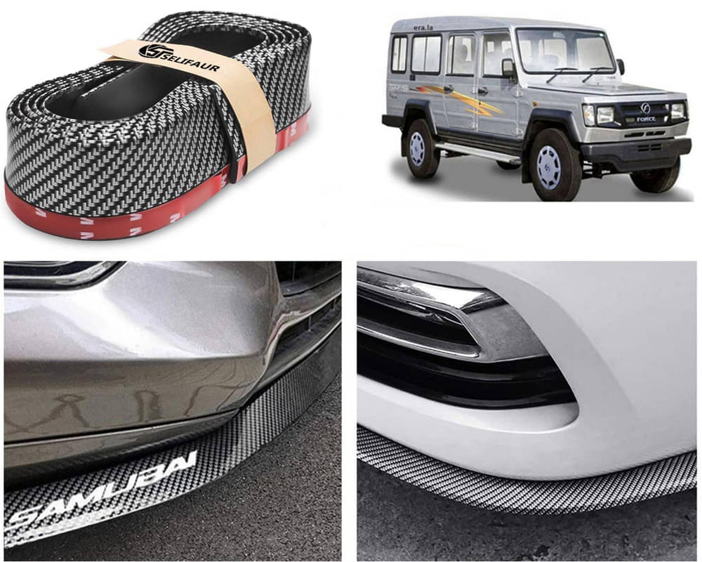 Car Front Bumper Protector Lip | Car Samurai Bumper Protector | Black Car Body Kit Bumper Lip Side Skirt Rubber Compatible For Land Cruiser Car Front Bumper Protector Lip | Car Samurai Bumper Protector | Black Car Body Kit Bumper Lip Side Skirt Rubber Compatible For Land Cruiser