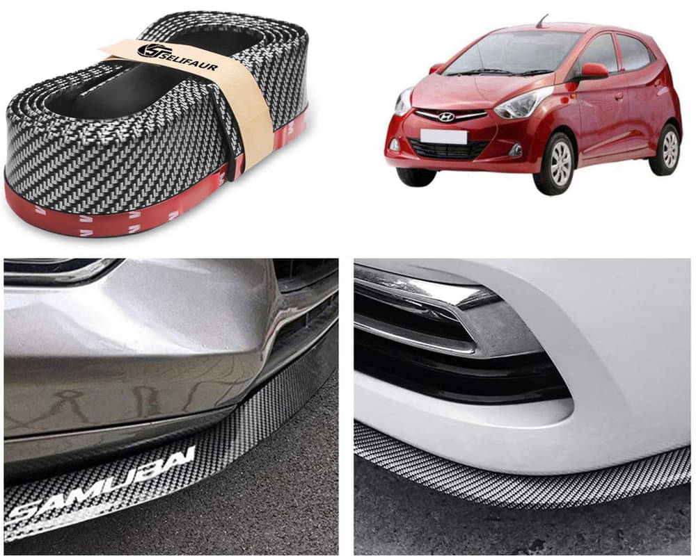 Car Front Bumper Protector Lip | Car Samurai Bumper Protector | Black Car Body Kit Bumper Lip Side Skirt Rubber Compatible For Eon Car Front Bumper Protector Lip | Car Samurai Bumper Protector | Black Car Body Kit Bumper Lip Side Skirt Rubber Compatible For Eon