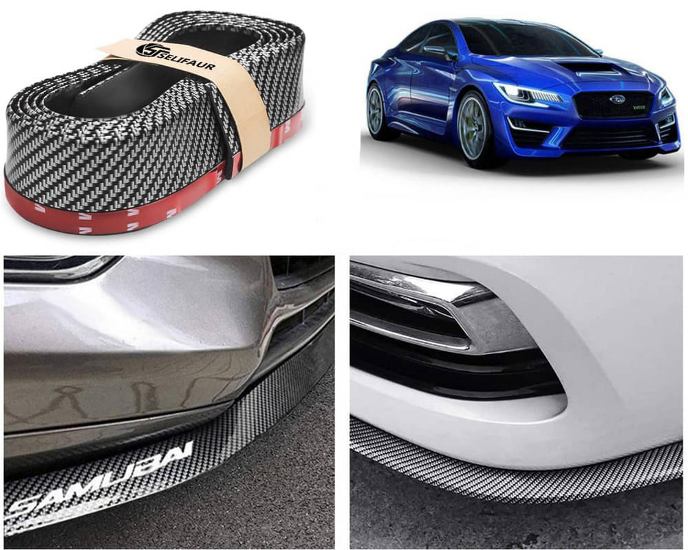 Car Front Bumper Protector Lip | Car Samurai Bumper Protector | Black Car Body Kit Bumper Lip Side Skirt Rubber Compatible For WRX Car Front Bumper Protector Lip | Car Samurai Bumper Protector | Black Car Body Kit Bumper Lip Side Skirt Rubber Compatible For WRX