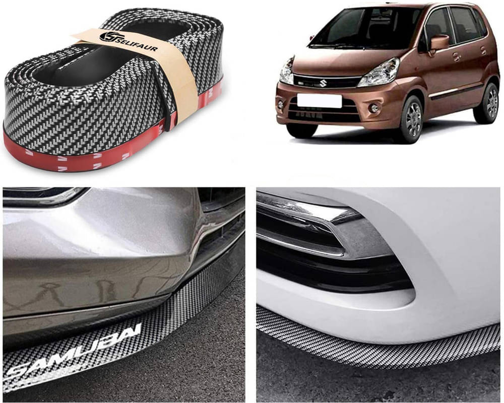 Car Front Bumper Protector Lip | Car Samurai Bumper Protector | Black Car Body Kit Bumper Lip Side Skirt Rubber Compatible For Zen Estilo Type-2 Car Front Bumper Protector Lip | Car Samurai Bumper Protector | Black Car Body Kit Bumper Lip Side Skirt Rubber Compatible For Zen Estilo Type-2