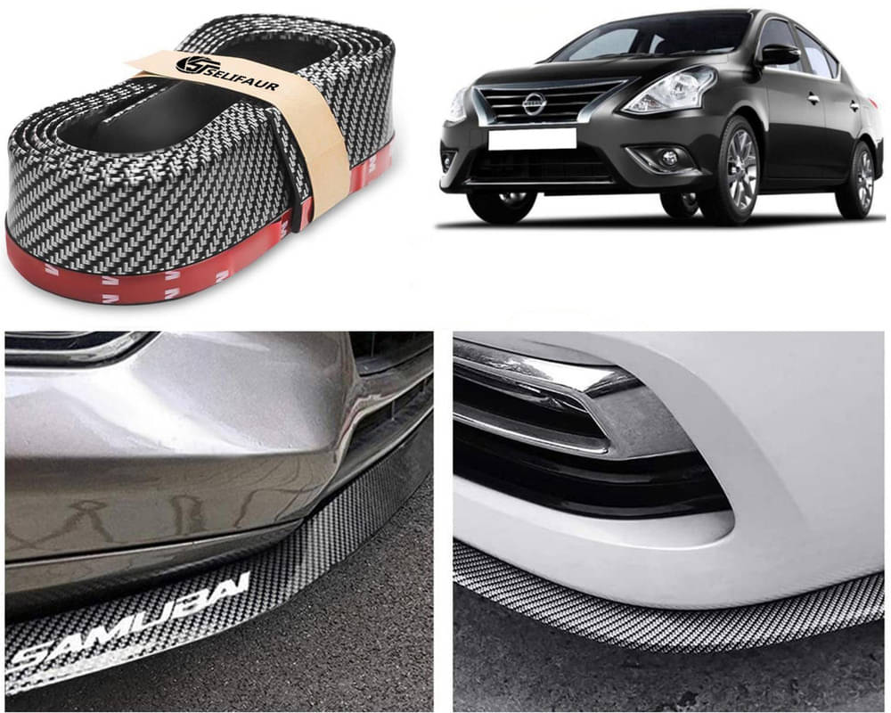 Car Front Bumper Protector Lip | Car Samurai Bumper Protector | Black Car Body Kit Bumper Lip Side Skirt Rubber Compatible For Sunny New Car Front Bumper Protector Lip | Car Samurai Bumper Protector | Black Car Body Kit Bumper Lip Side Skirt Rubber Compatible For Sunny New