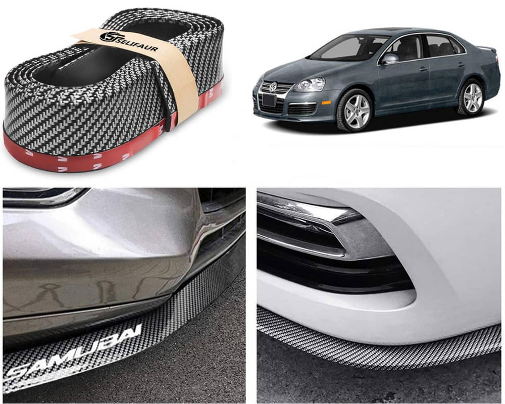 Car Front Bumper Protector Lip | Car Samurai Bumper Protector | Black Car Body Kit Bumper Lip Side Skirt Rubber Compatible For Jetta Type-1 Car Front Bumper Protector Lip | Car Samurai Bumper Protector | Black Car Body Kit Bumper Lip Side Skirt Rubber Compatible For Jetta Type-1