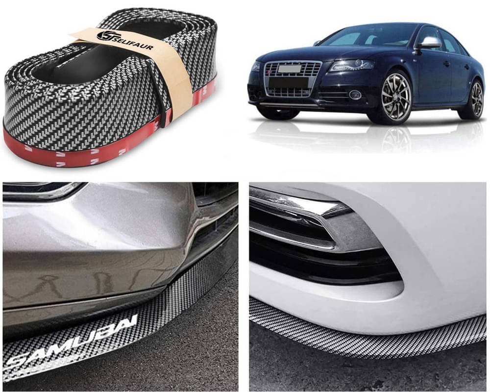 Car Front Bumper Protector Lip | Car Samurai Bumper Protector | Black Car Body Kit Bumper Lip Side Skirt Rubber Compatible For S4     			Car Front Bumper Protector Lip | Car Samurai Bumper Protector | Black Car Body Kit Bumper Lip Side Skirt Rubber Compatible For S4