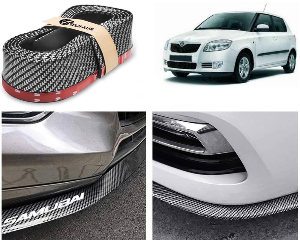 Car Front Bumper Protector Lip | Car Samurai Bumper Protector | Black Car Body Kit Bumper Lip Side Skirt Rubber Compatible For Fabia Car Front Bumper Protector Lip | Car Samurai Bumper Protector | Black Car Body Kit Bumper Lip Side Skirt Rubber Compatible For Fabia