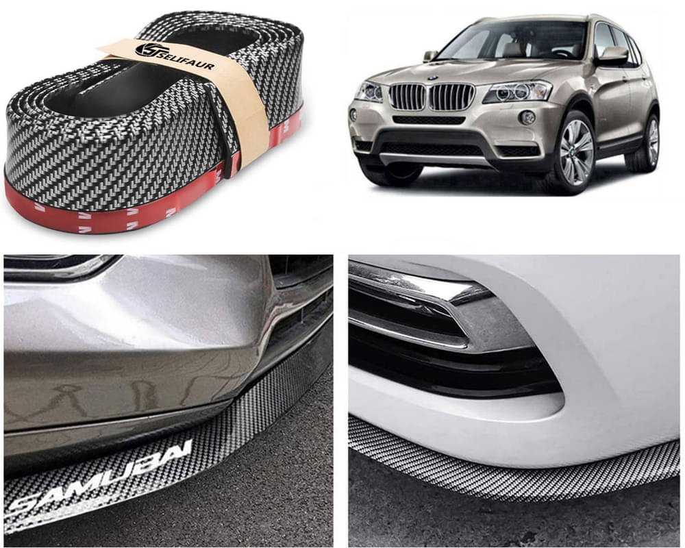 Car Front Bumper Protector Lip | Car Samurai Bumper Protector | Black Car Body Kit Bumper Lip Side Skirt Rubber Compatible For X3 Car Front Bumper Protector Lip | Car Samurai Bumper Protector | Black Car Body Kit Bumper Lip Side Skirt Rubber Compatible For X3