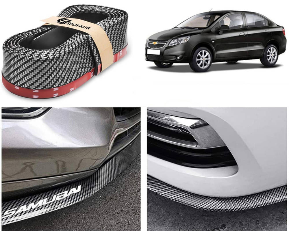     			Car Front Bumper Protector Lip | Car Samurai Bumper Protector | Black Car Body Kit Bumper Lip Side Skirt Rubber Compatible For Sail