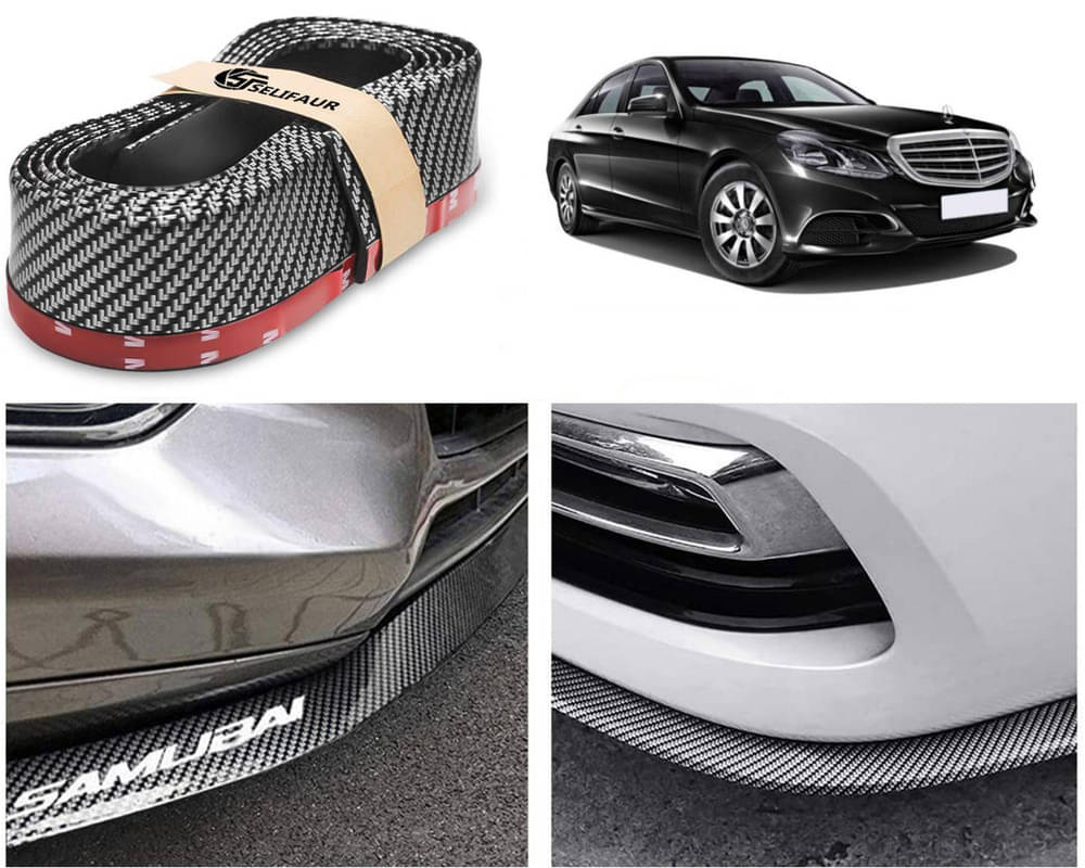 Car Front Bumper Protector Lip | Car Samurai Bumper Protector | Black Car Body Kit Bumper Lip Side Skirt Rubber Compatible For E 200     			Car Front Bumper Protector Lip | Car Samurai Bumper Protector | Black Car Body Kit Bumper Lip Side Skirt Rubber Compatible For E 200