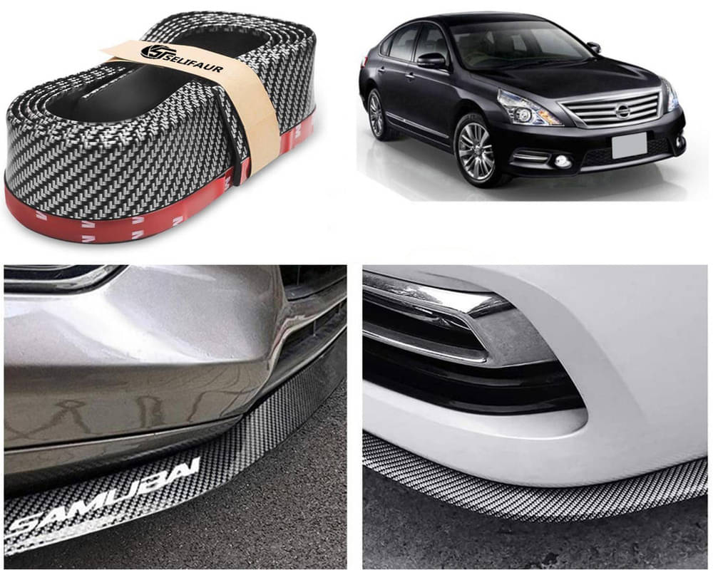 Car Front Bumper Protector Lip | Car Samurai Bumper Protector | Black Car Body Kit Bumper Lip Side Skirt Rubber Compatible For Teana Car Front Bumper Protector Lip | Car Samurai Bumper Protector | Black Car Body Kit Bumper Lip Side Skirt Rubber Compatible For Teana