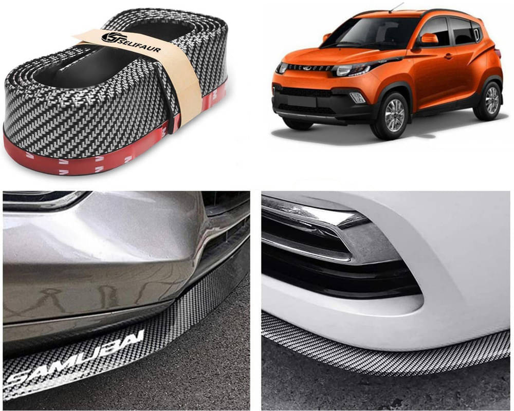 Car Front Bumper Protector Lip | Car Samurai Bumper Protector | Black Car Body Kit Bumper Lip Side Skirt Rubber Compatible For KUV 100 Car Front Bumper Protector Lip | Car Samurai Bumper Protector | Black Car Body Kit Bumper Lip Side Skirt Rubber Compatible For KUV 100