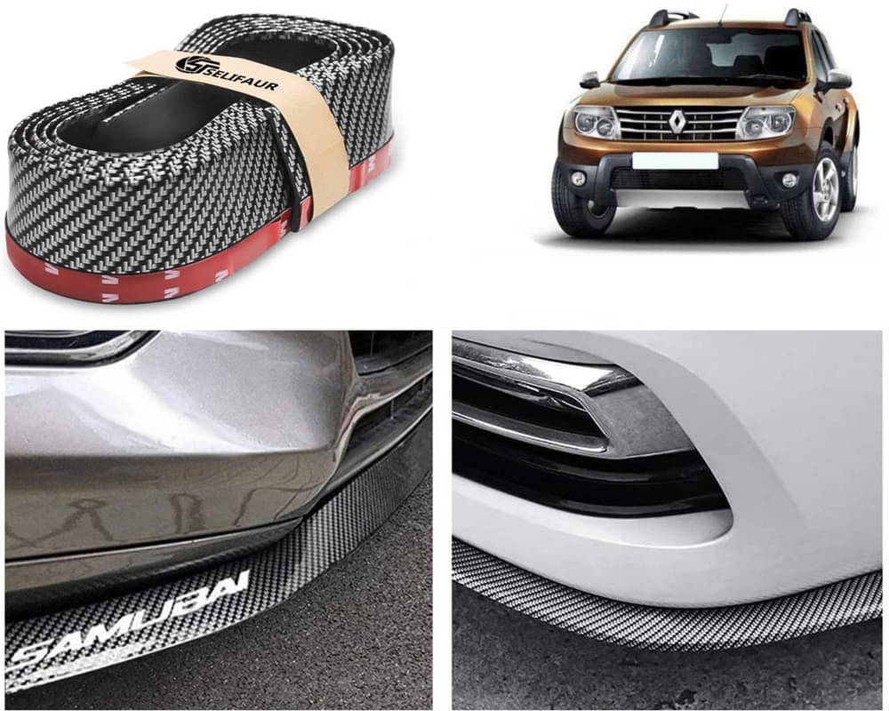 Car Front Bumper Protector Lip | Car Samurai Bumper Protector | Black Car Body Kit Bumper Lip Side Skirt Rubber Compatible For Duster Car Front Bumper Protector Lip | Car Samurai Bumper Protector | Black Car Body Kit Bumper Lip Side Skirt Rubber Compatible For Duster