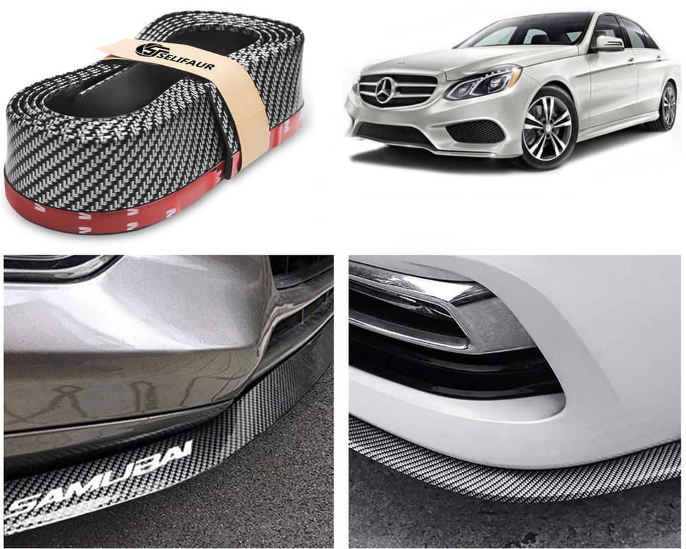 Car Front Bumper Protector Lip | Car Samurai Bumper Protector | Black Car Body Kit Bumper Lip Side Skirt Rubber Compatible For Benz E280 CDI Car Front Bumper Protector Lip | Car Samurai Bumper Protector | Black Car Body Kit Bumper Lip Side Skirt Rubber Compatible For Benz E280 CDI